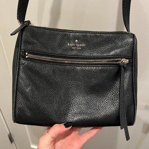 Kate Spade Black Pebbled Leather Cross Body Purse